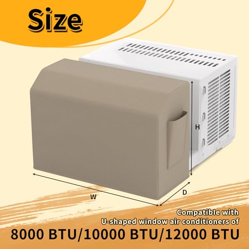 LBG Products Indoor Air Conditioner Covers for UShaped 80001000012000 BTU Unit All Side Coveredwith Convenient Storage Side BagWindow AC Cover for U AC Inside UnitBlock Cold Draft and Dust - Image 3