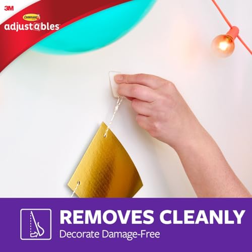 Command Adjustables Repositionable 1/2 lb Clips, 16 Hooks, 36 Strips/Pack - Image 5