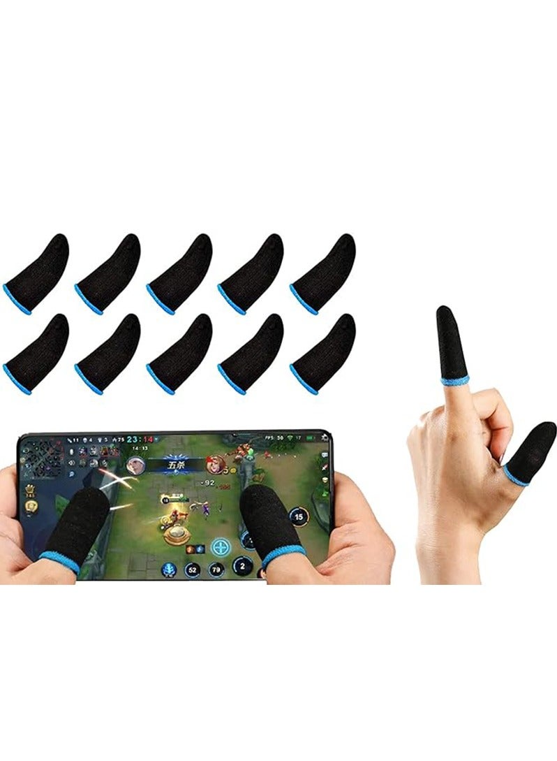 Gaming Mobile Finger Gloves 10 Pcs, Sweatproof Breathable Finger Gloves Gaming Gloves , Thumb Gloves Mobile Gaming, Gamer Gloves - Image 1
