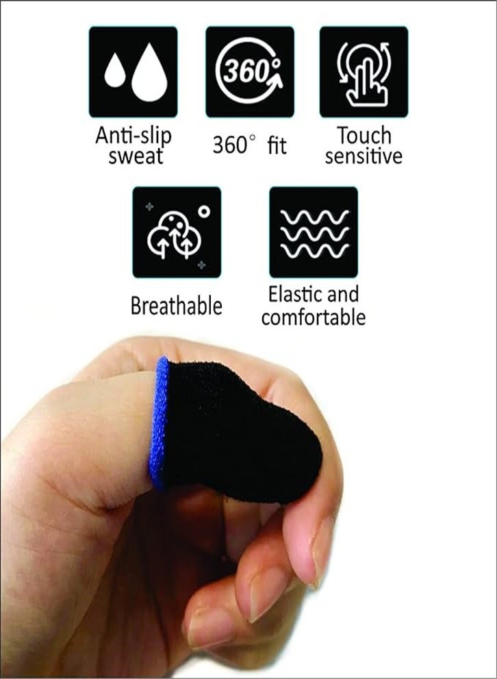 Gaming Mobile Finger Gloves 10 Pcs, Sweatproof Breathable Finger Gloves Gaming Gloves , Thumb Gloves Mobile Gaming, Gamer Gloves - Image 4