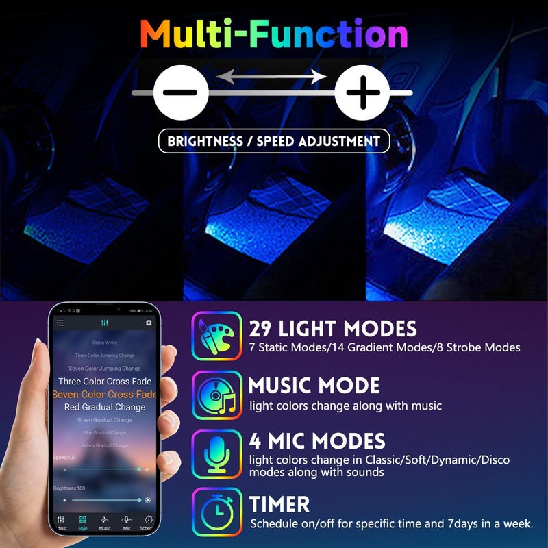GZ5CG Car Interior Ambient Lights with APP Control - Image 4