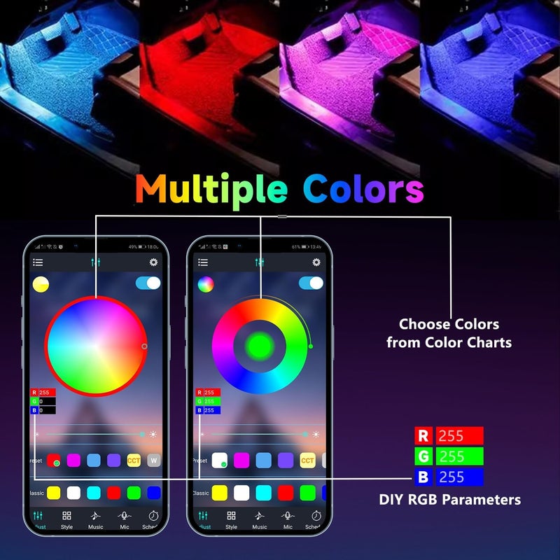 GZ5CG Car Interior Ambient Lights with APP Control - Image 3