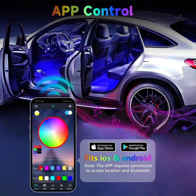 GZ5CG Car Interior Ambient Lights with APP Control - Image 5
