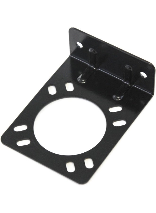 Red Hound Auto Red Hound Auto 7 Way Truck Trailer Mounting Bracket Plug Connector RV 7 Way Blade Coated Steel - Image 1