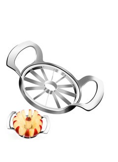 Apple Slicer, 12-Blade Extra Large Apple Corer, Stainless Steel Ultra-Sharp Apple Cutter, Pitter, Wedger. Upgraded Version Apple Corer Peeler Designed for Up to 4 Inches Apples