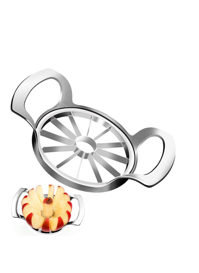 SYOSI - Apple Slicer, 12-Blade Extra Large Apple Corer, Stainless Steel Ultra-Sharp Apple Cutter, Pitter, Wedger. Upgraded Version Apple Corer Peeler Designed for Up to 4 Inches Apples - Image 1