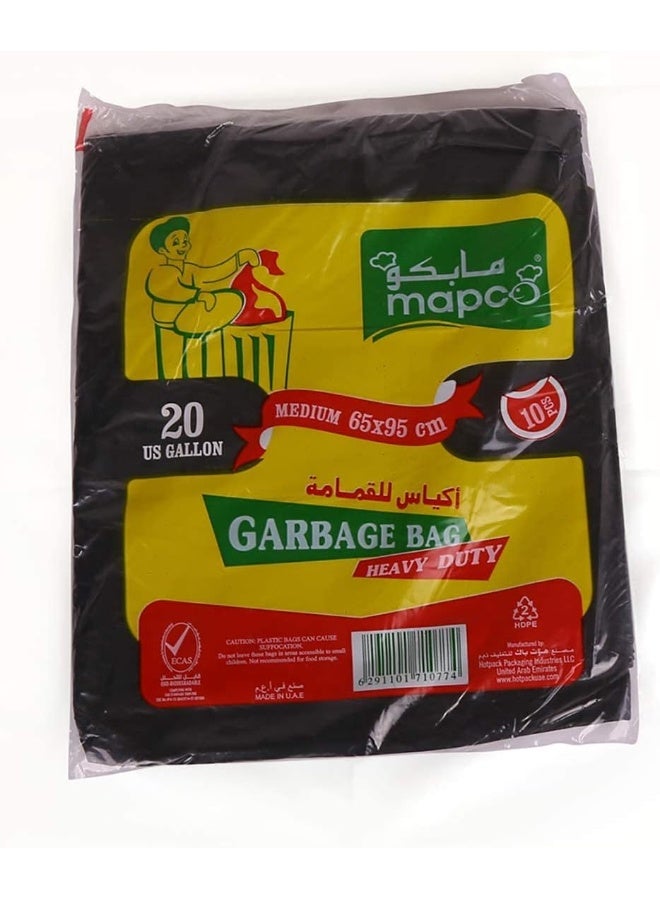 Hotpack أكياس قمامة ثقيلة duty سوداء هوت باك 65x95 سم سعة 30 جالون عبوة من 10 قطع 3 - Image 5