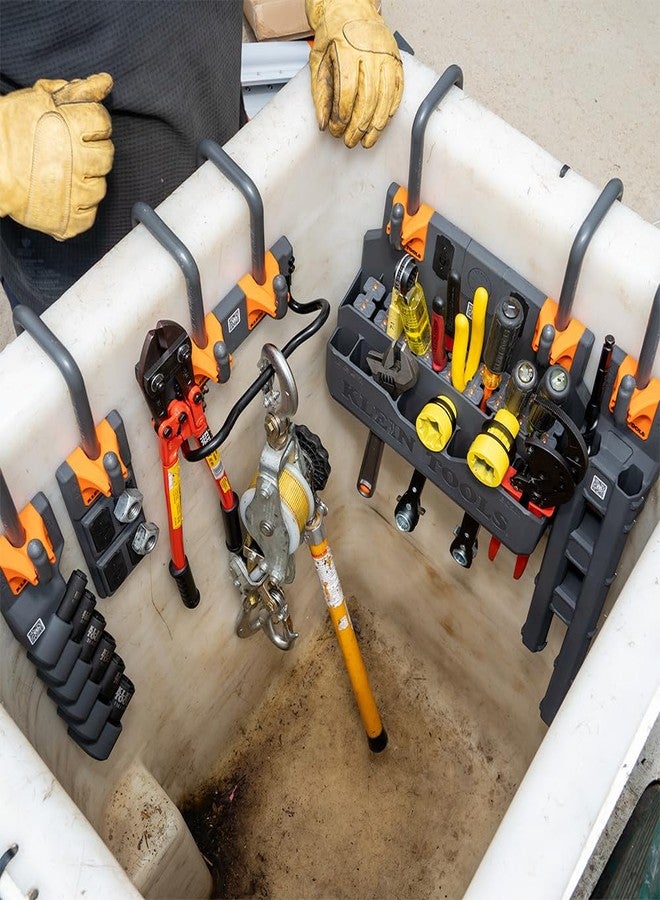 كلاين تولز وحدة حامل المقبس BC509S من Klein Tools، تحمل 6 أحجام لمقابس الصدمات من 3/8 بوصة إلى 1-1/8 بوصة، خطاف S اختياري يؤمن الوحدة إلى دلاء الهوائي - Image 4