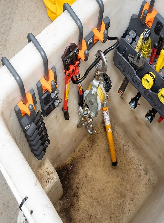 كلاين تولز وحدة حامل المقبس BC509S من Klein Tools، تحمل 6 أحجام لمقابس الصدمات من 3/8 بوصة إلى 1-1/8 بوصة، خطاف S اختياري يؤمن الوحدة إلى دلاء الهوائي - Image 5