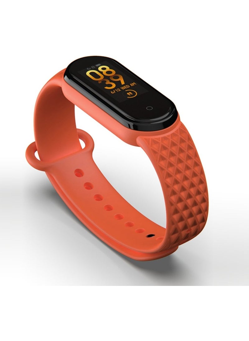 APEXEL Xiaomi Mi Band 5 and 6 Compatible Band (Embossed Pattern) 