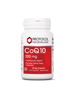 Protocol For Life Balance Protocol CoQ10 200 mg - for Heart Health - Heart Supplements for Men & Women - Vegan & Non-GMO - 30 Veg Capsules  - Image 1