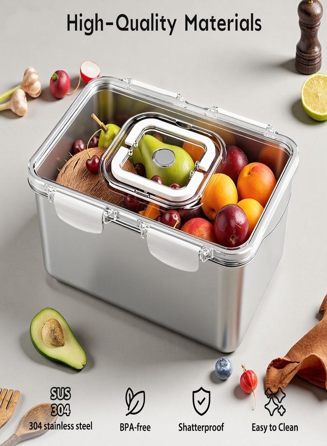 Freshmage 7000 ML / 245 oz /30 Cup Extra Large 304 Stainless Steel Food Storage Container with Lid & Handle - Oven Safe, BPA-Free Meal Prep for Roasting Chicken, Large Cuts of Meat, Bread & Fruits - Image 5