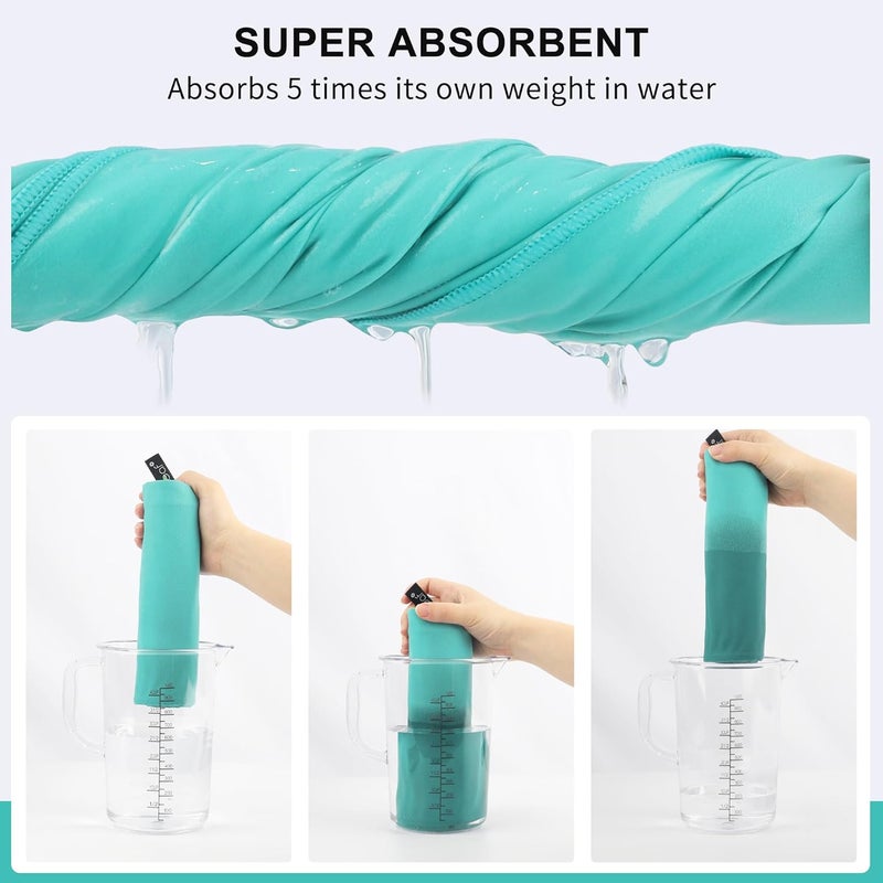 Rainleaf Microfiber Towel Perfect Travel & Gym & Camping Towel. Quick Dry - Super Absorbent - Ultra Compact - Lightweight. Suitable for Trip, Beach, Shower, Backpacking, Pool - Image 4