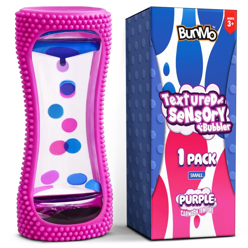 BUNMO Liquid Motion Bubbler Sensory Toy for Kids Adults Gentle Fidget Toy for Mindfulness Stimulating Visual Sensory Experience Colorful Bubble Fidget Timer for Desk Travel Purple - Image 2