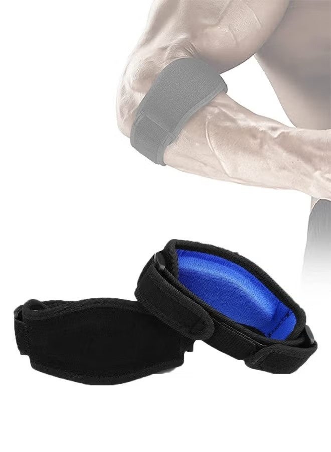 Elbow Brace for Tendonitis and Tennis Elbow, Tennis Golfers Elbow Support Arm Band Pain Relief Elbow Wrap Weightlifting Elbow Strap with EVA Compression Pad for Men & Women - Image 1