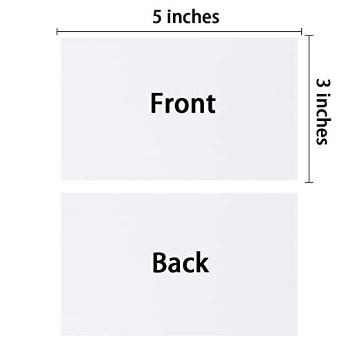 Topeen 100 Pack Thick Paper Cardstock Blank Heavy Cards Stock for Invitations, Greeting Cards Making, Postcards, Photos, 250GSM Thick Paper (White, 3x5 inches) - Image 2