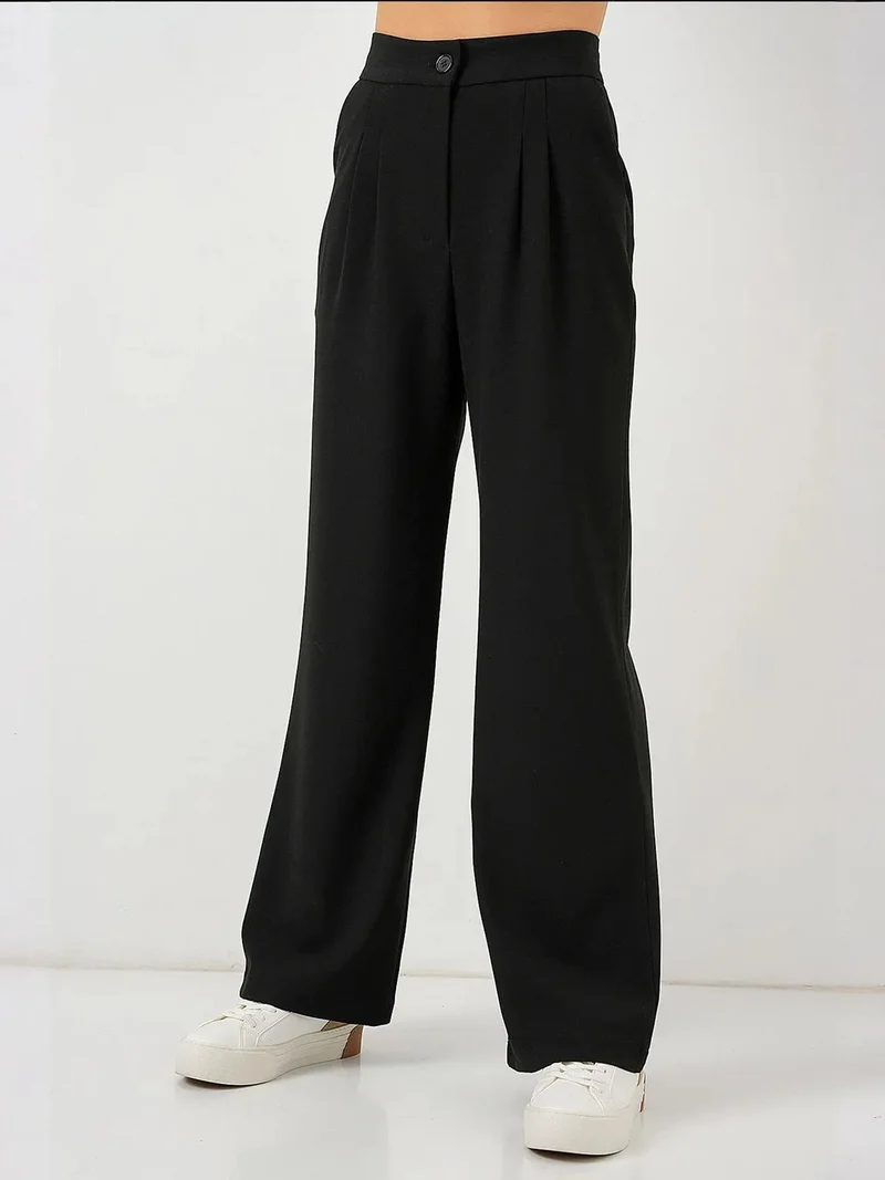 بيغ دارت بنطلون بالازو بليسيه بخصر عالٍ من بي دارت