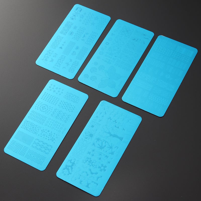 5pcs Nail Stamping Plates Template Nail Art DIY Printing Stamping Stencils Sets - Image 4