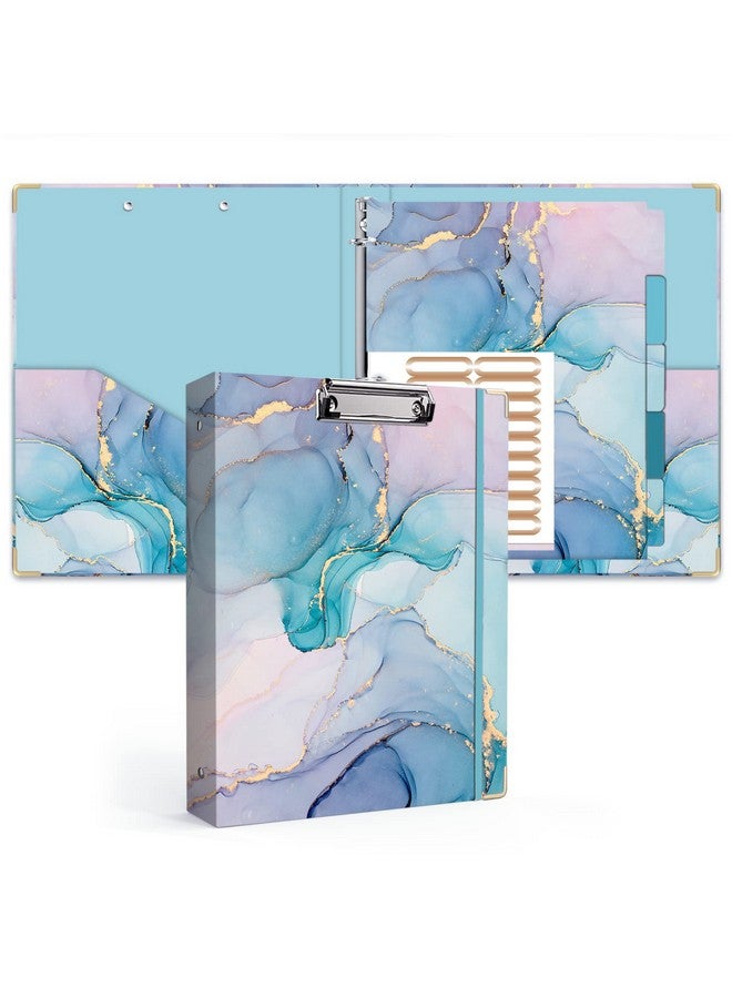 Lateefah 3 Ring Binder, 1 Inch Binder Organizer for Letter Size(8.5'' x 11'') with 5-Tab Dividers and Pockets, Portfolio Binder Cute Binder with Low Profile Clipboard for Office, School Supplies - Image 1