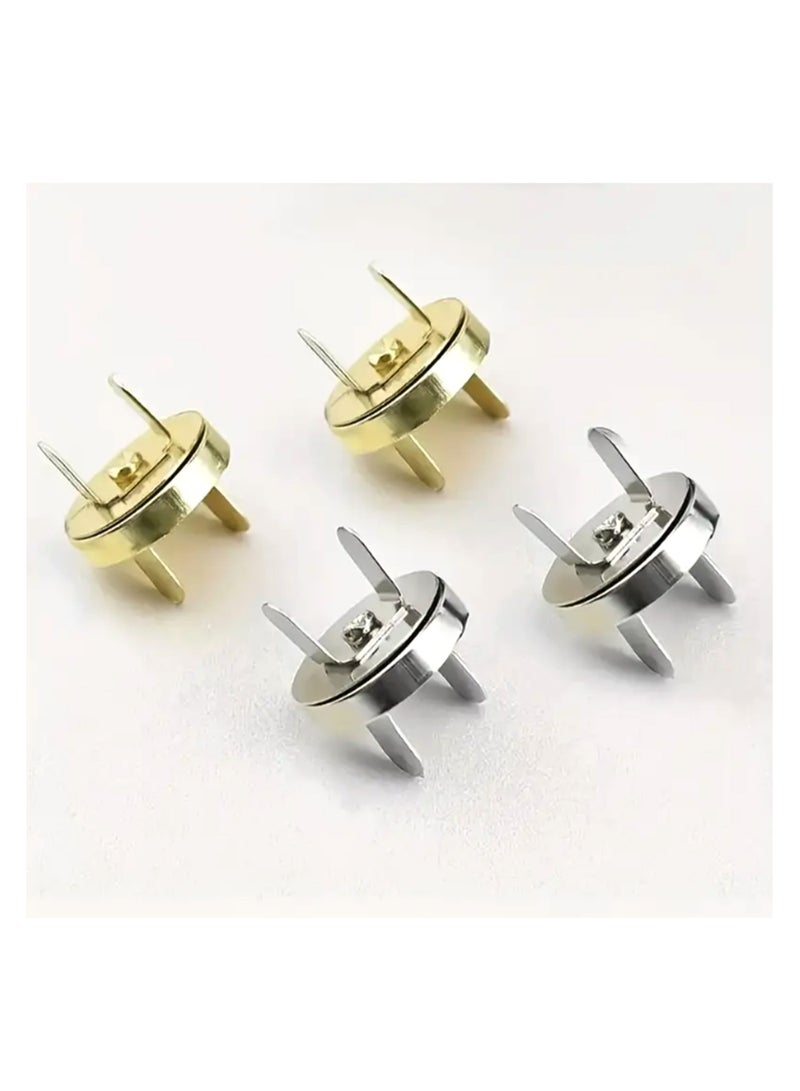 25pcs 14mm Metal Thin Magnetic Snap Buttons For Sewing Wallets Handbags Craft Wallet Accessories Material Buttons (Silver)  - Image 4