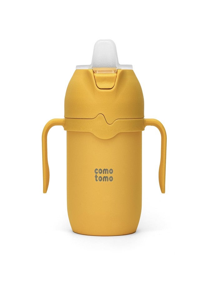 Comotomo Toddler Tumbler 8oz Insulated Sippy Cup with Silicone Straw and Spout, Yellow (Yellow) - Image 1