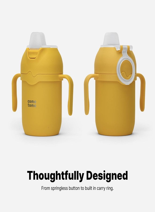 Comotomo Toddler Tumbler 8oz Insulated Sippy Cup with Silicone Straw and Spout, Yellow (Yellow) - Image 5