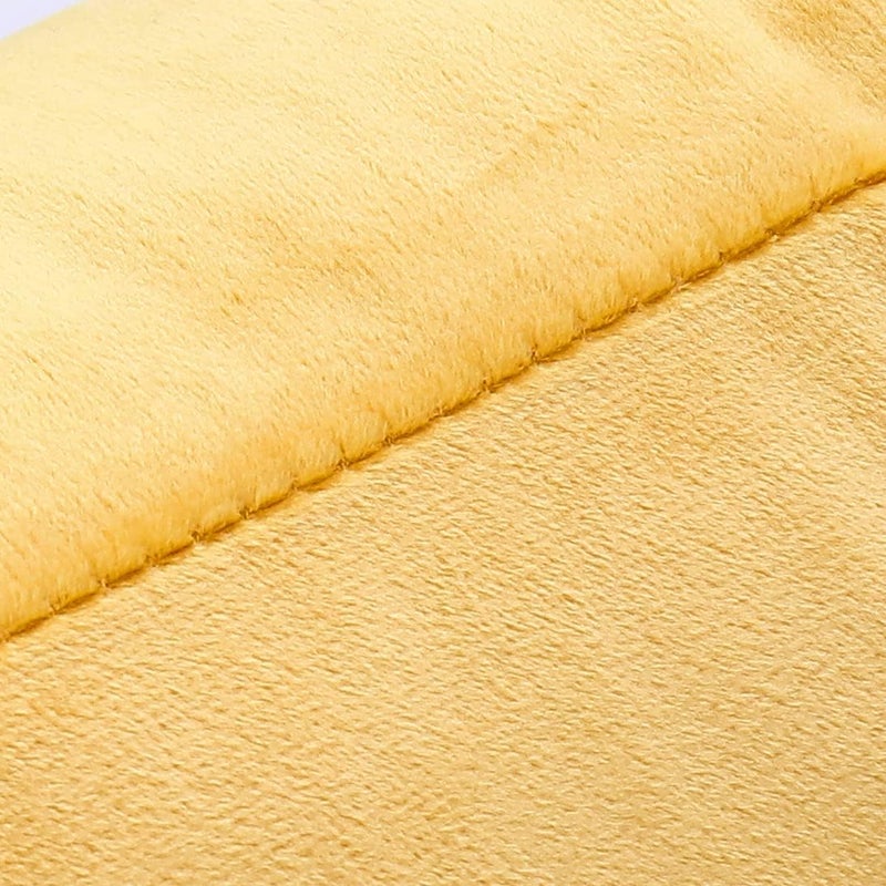 NiNi ALL Decorative Throw Pillow Covers Velvet 16x16 Inch Pack of 2 Yellow Cushion Covers Soft for Couch Sofa Bedroom Living Room Outdoor - Image 5
