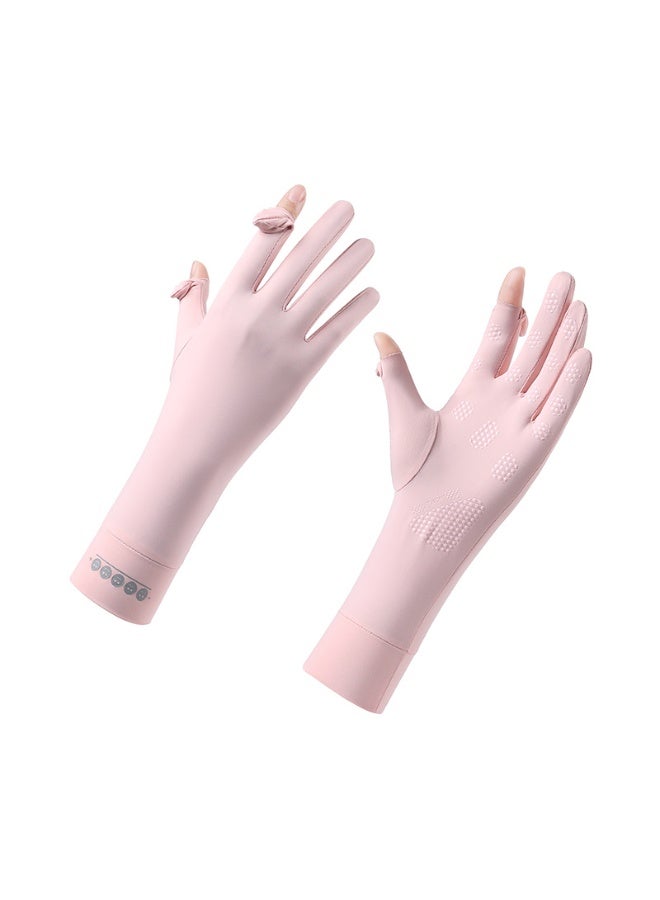 Thin Full Finger Uv Protection Gloves Driving Gloves Breathable Touchscreen Ice Silk UV Summer Gloves for Women - Image 1