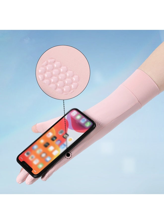 Thin Full Finger Uv Protection Gloves Driving Gloves Breathable Touchscreen Ice Silk UV Summer Gloves for Women - Image 5