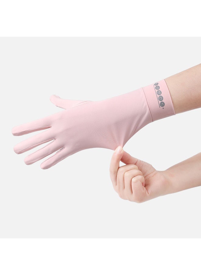 Thin Full Finger Uv Protection Gloves Driving Gloves Breathable Touchscreen Ice Silk UV Summer Gloves for Women - Image 2