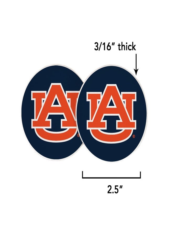 Desert Cactus Auburn University Car Accessories AU Tigers Absorbent Sandstone Cup Coasters Licensed Product Set of 2 (Design A) - Image 3