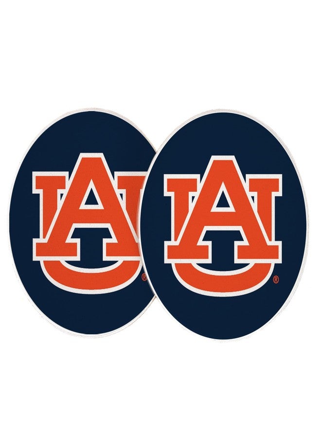 Desert Cactus Auburn University Car Accessories AU Tigers Absorbent Sandstone Cup Coasters Licensed Product Set of 2 (Design A) - Image 1