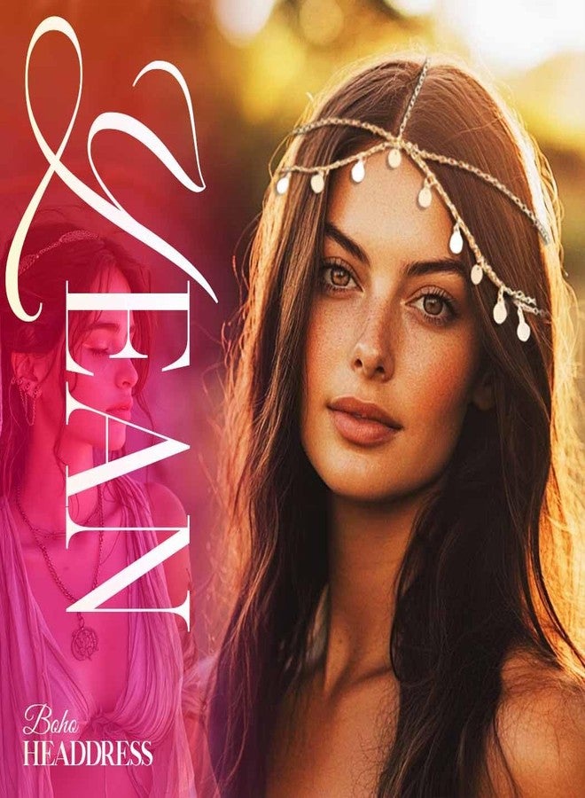 Yean Head Chain Bohemian Hair Jewelry Headpiece Forehead Band Festival Headband Accessories for Women and Girls (Silver) - Image 5