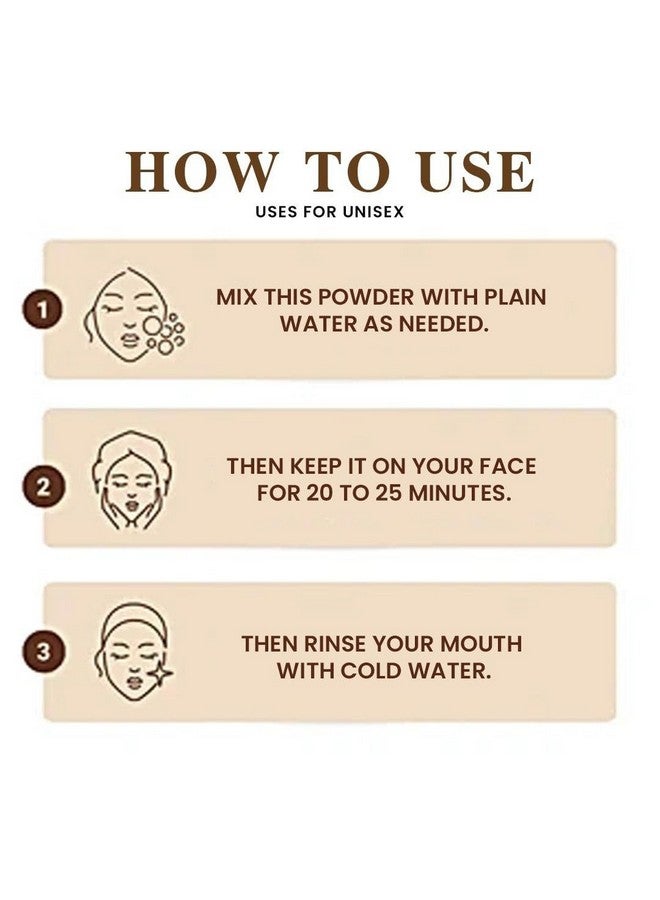 ZILDERO 100% Ayurvedic Face Pack for Fairness,Tanning & Glowing Skin Deep Moisturizing & Glow Enhancing with Rose & Orange,Kashmiri Saffron,Almonds,Multani Mitti Other Ingredient for women & man - Image 5