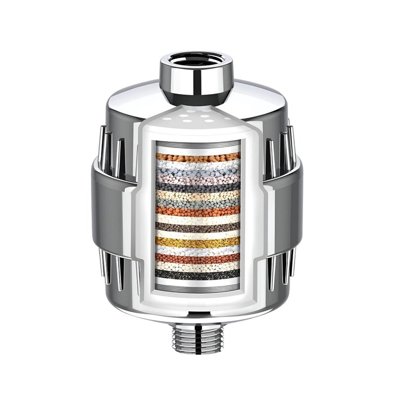 JUPITER ESSENTIALS AquaNova 20Stage Shower Filter High Output Shower Head Filter for Hard Water Removes Chlorine Fluoride - Image 1