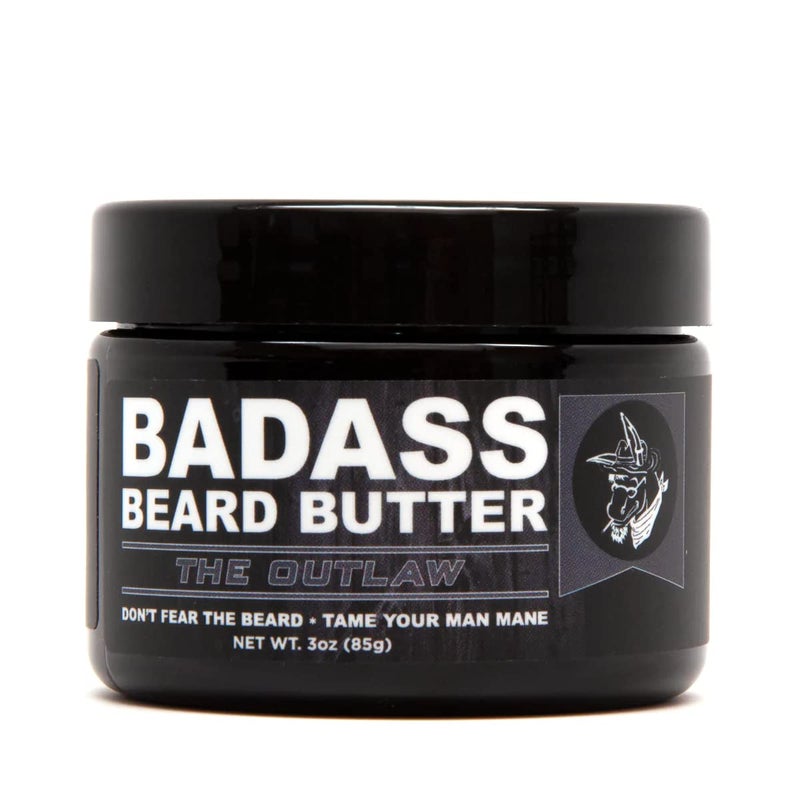 Badass Beard Care Beard Butter For Men  THE OUTLAW 3 oz  Made of Natural Ingrediens for Healthy Soften and Itchness Free Beard and Mustache