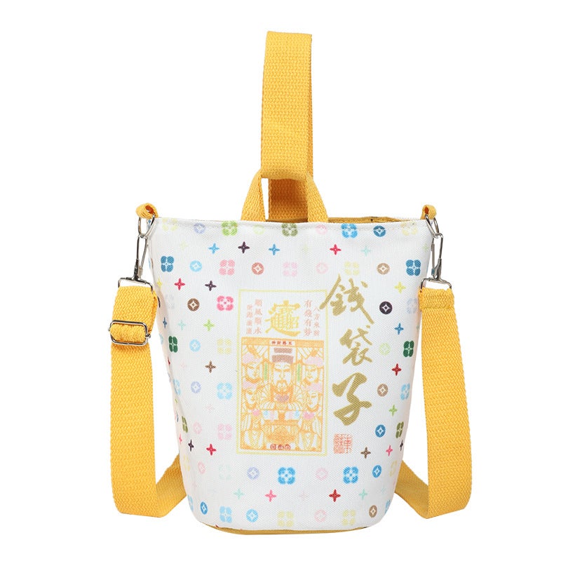 Scenic Travel Money Bag Handbag High-End Sense Crossbody Canvas Storage Bag Niche Design Large Capacity Storage Bag - Image 1