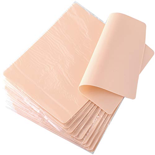 Gospire Blank Tattoo Skin, Gospire 10pcs 8x6in Double Sided Fake Eyebrow Tattoo Practice Skins for Beginners and Experienced Artists (Rubber Type) - Image 1
