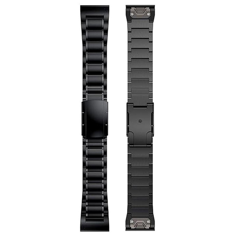 S-TOP For Garmin 26mm Five-beads Titanium Alloy Push Buckle Metal Quick Release Watch Band(Grey) - Image 3