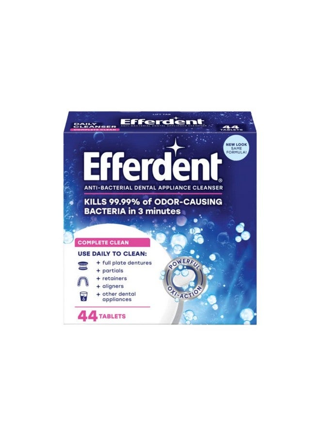 Efferdent Retainer & Denture Cleaner Tablets, Complete Clean, 44 Count, (Pack of 3) - Image 2
