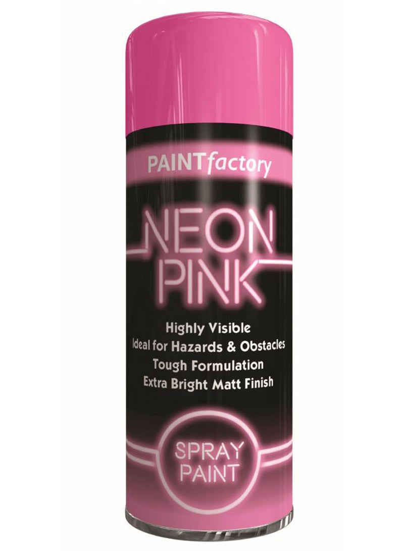 مصنع الطلاء دهان بخاخ نيون عالي الوضوح من مصنع الطلاء – اللون الوردي ٢٠٠ مل - Image 1