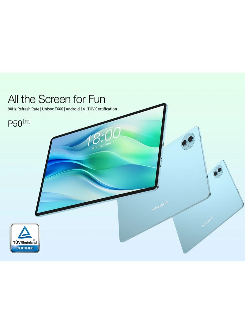 تيكلاست تابلت P50 بشاشة 11 بوصة ونظام أندرويد 14 وذاكرة 6 جيجابايت رام و128 جيجابايت روم ومعالج T606 ثماني النواة وبطارية 8000 مللي أمبير ودعم 4G LTE - Image 5