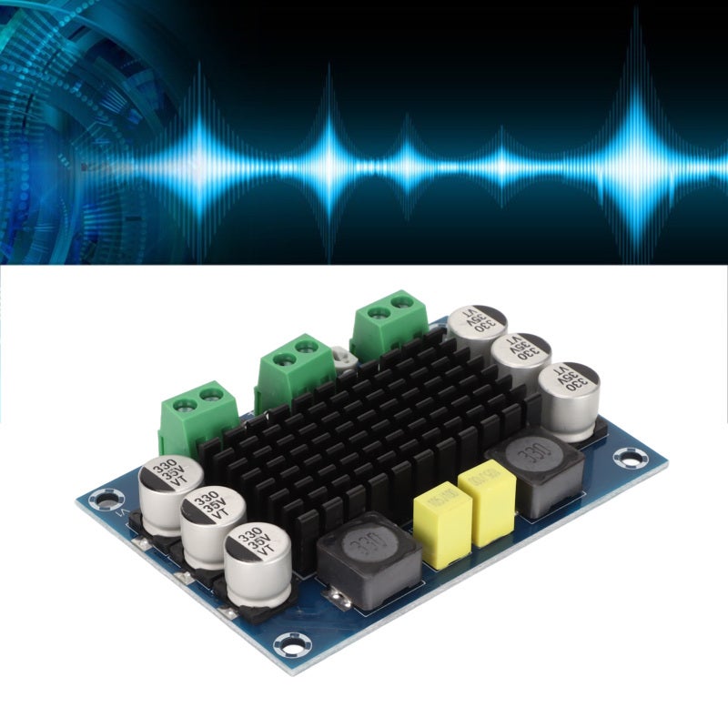 Mono Power Amplifier Board: DC 12-26V 100W 1 Channel - Over 90% Power Efficiency Low Idle Loss 1 Channel Amplifier Module for DIY Sound System, Home Theater, High Power Broadcast - Image 1