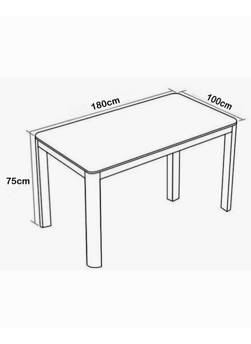 Living - Dining Table Set For 8 people with marble top 180*100cm - Image 1