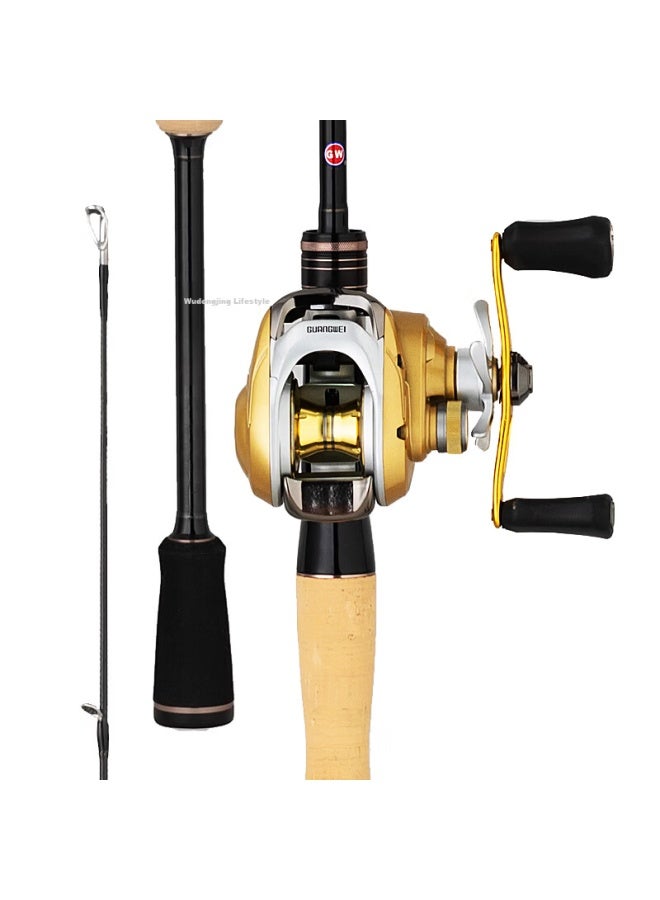 Gw Fishing Rod Rod 2.1m Ml Action Xiaolang Right-handed Baitcasting Reel Rod Set For Bass And Qiaozui Fishing - Image 3