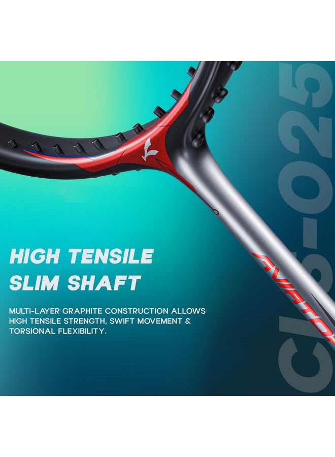 Konex Premium Badminton Racquet with Carbon Shaft | Ultra Durable & Lightweight, Graphite Layered Design | Ideal for Intermediate Players (Pack of 1, with String) Black - Image 4