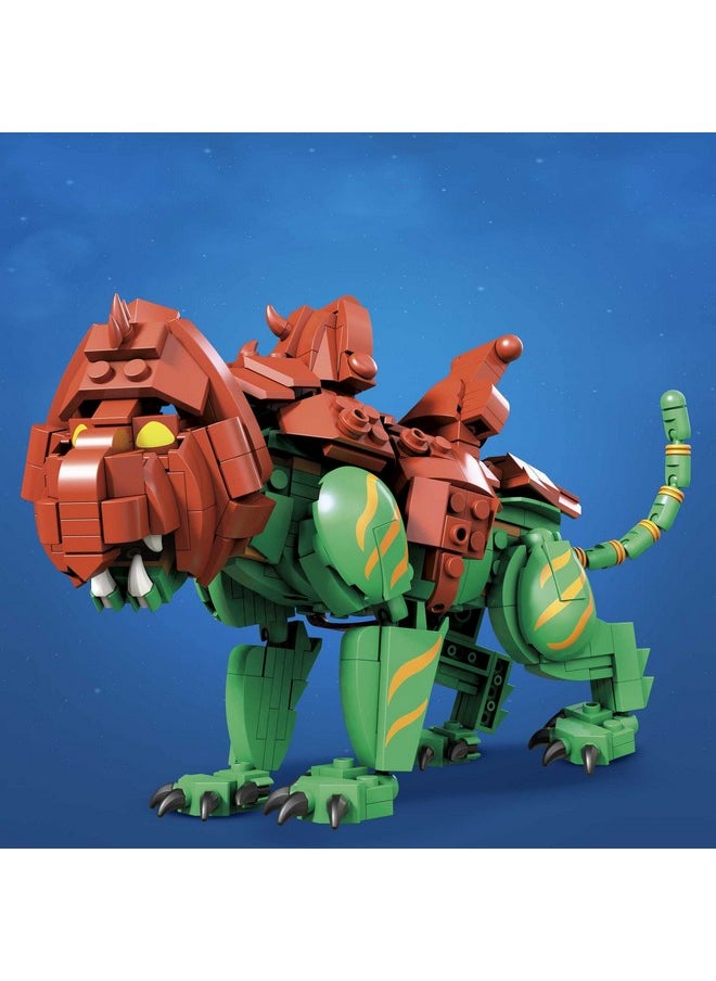 Mega Brands Mega Construx Masters of The Universe Building Toys Set, Battle Cat with 537 Pieces, 10 Inches Long, for Kids  - Image 4