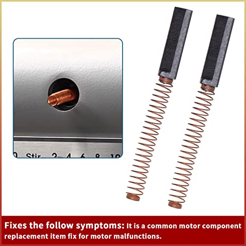 SUUJI 6Pcs W10380496 Carbon Mixer Motor Brushes Replacement For KitchenAid Stand Mixers 9706416 W10260958 WPW10380496 PS3495098 AP5178083 K45 K45SS KSM103 KSM110 KSM150 KSM151 K5 K5SS KP50P KSMC50 KPM50 - Image 2