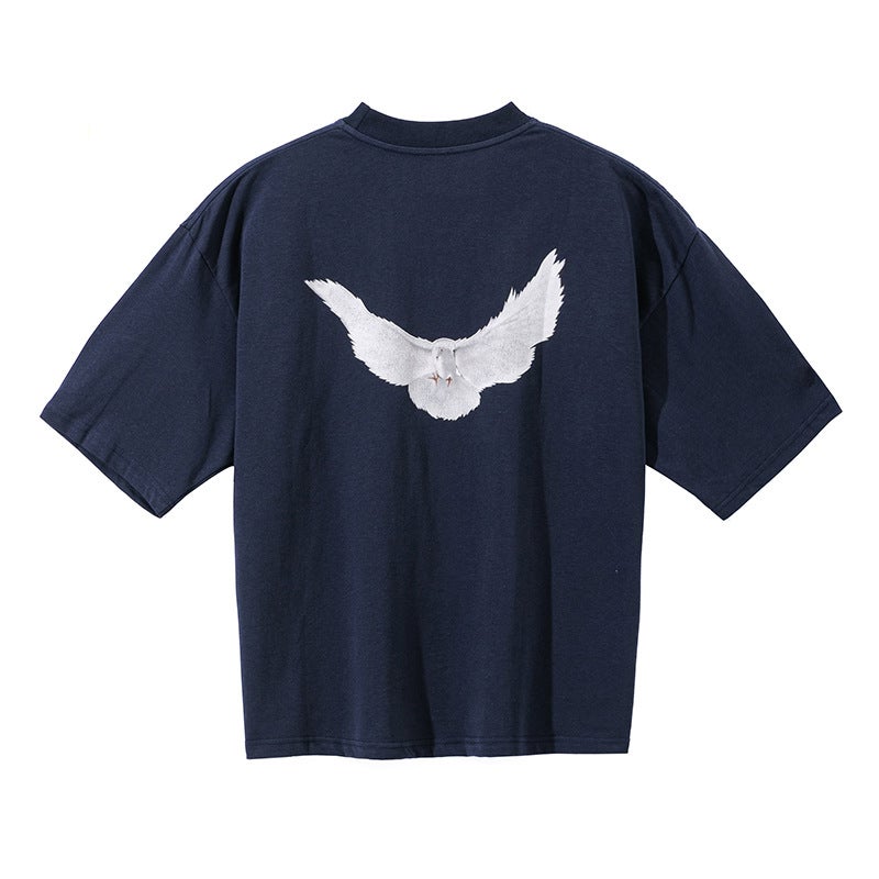 2025 European and American Joint Printed Hooded Sweat Brown Pigeon Sweat Carbon Blue Hooded Mens and Womens Couples Same Style 07t black - Image 2