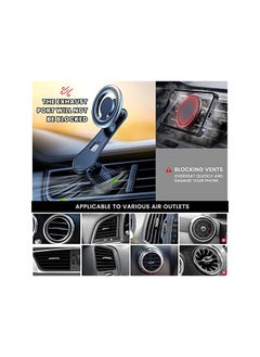 neotimely MagSafe Magnetic Phone Holder Car Mount, Phone Mount Holder for Car Vent Magnetic, Hands Free iPhone Car Holder Mount Fit for iPhone 14 13 12 Pro Plus Max Mini for MagSafe Phone (Black)  - Image 4